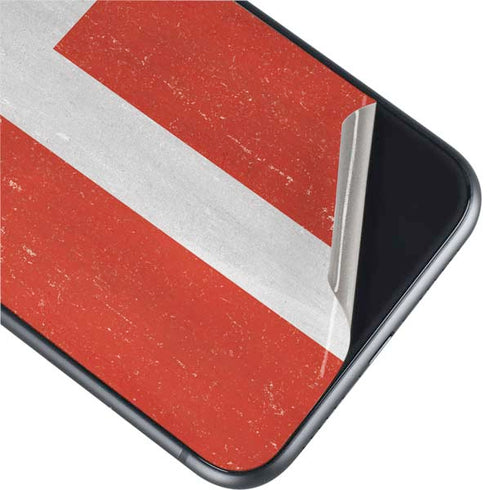 Denmark Flag Distressed iPhone 11 Skin
